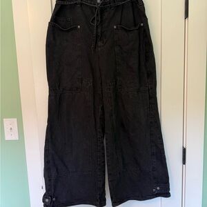 We The Free Black Wide-Leg Jeans